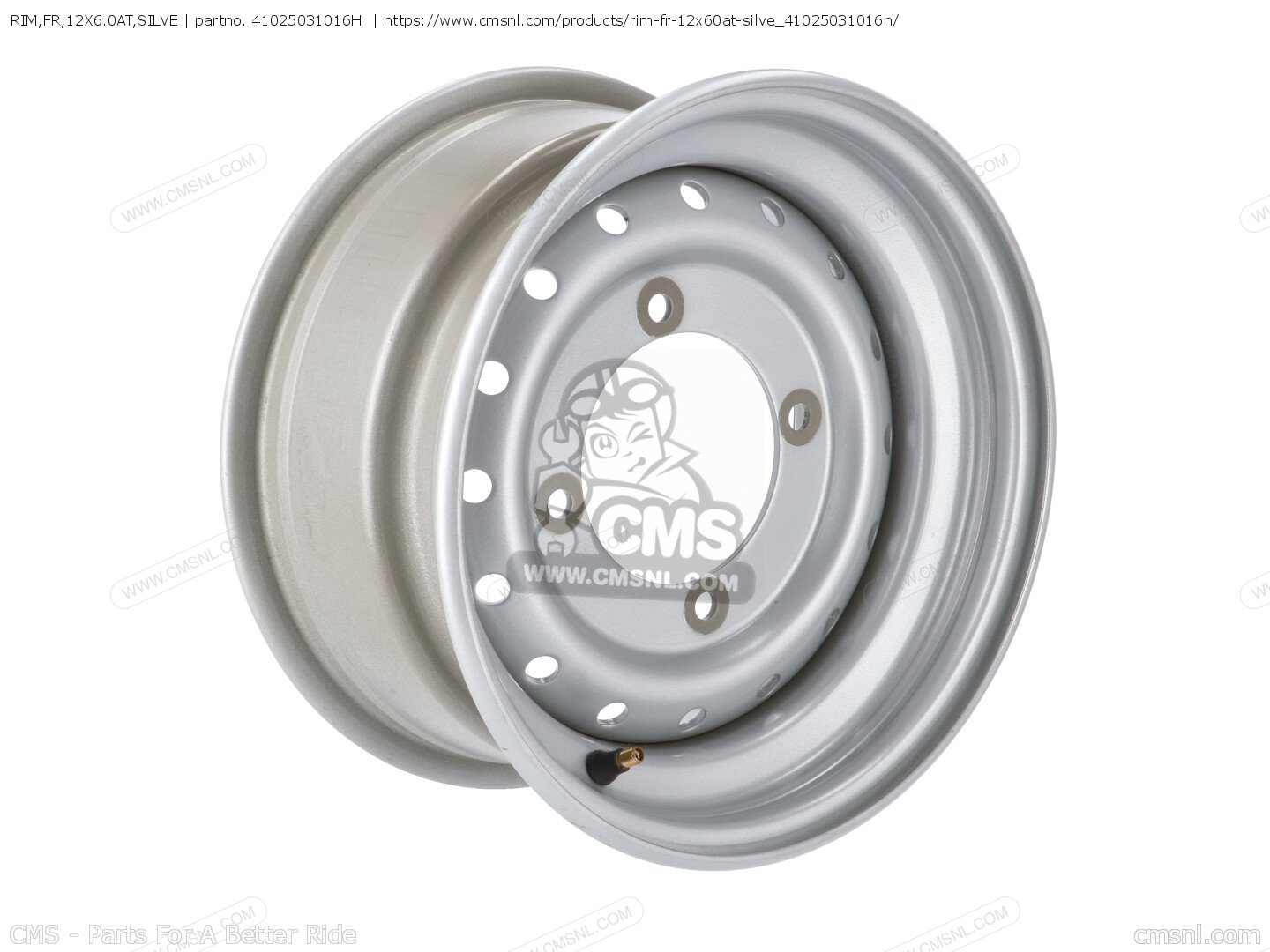 RIM,FR,12X6.0AT,SILVE for Kawasaki - order at CMSNL