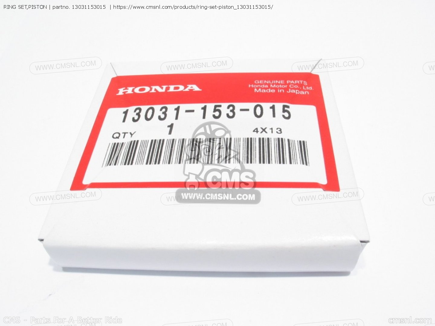 13031153015: RING SET,PISTON Honda - buy the 13031-153-015 at CMSNL