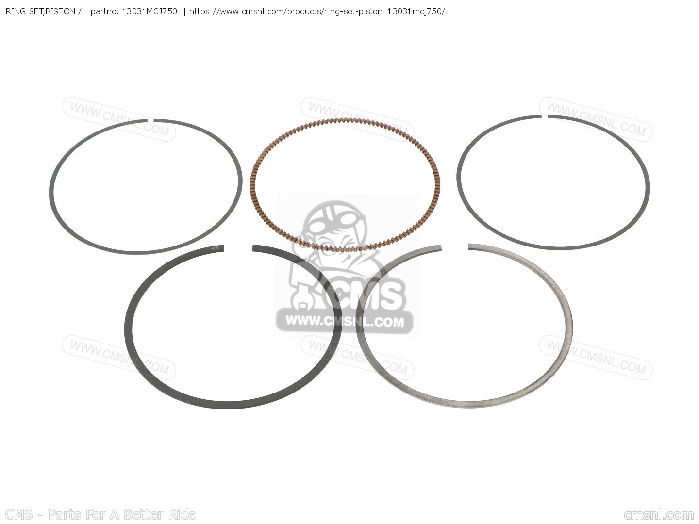 RING SET,PISTON / for CBR954RR 2002 (2) JSB HRC - order at CMSNL