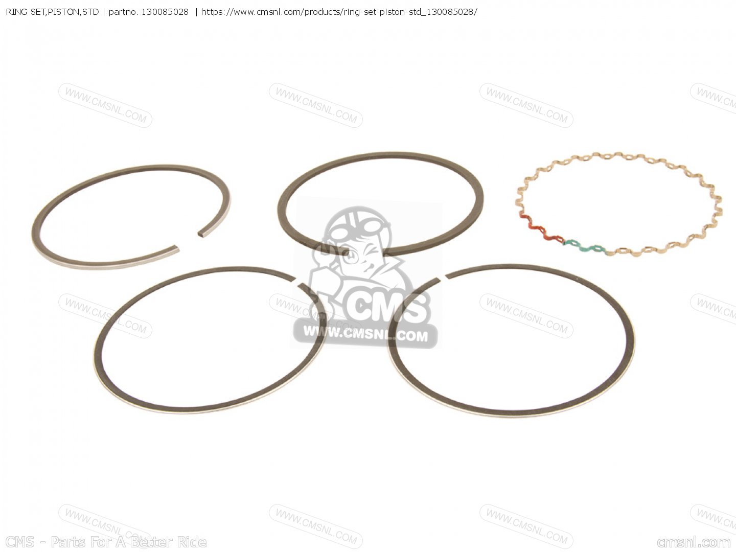 RING SET,PISTON,STD for KZ400 1974 USA CANADA / MPH KPH order at CMSNL