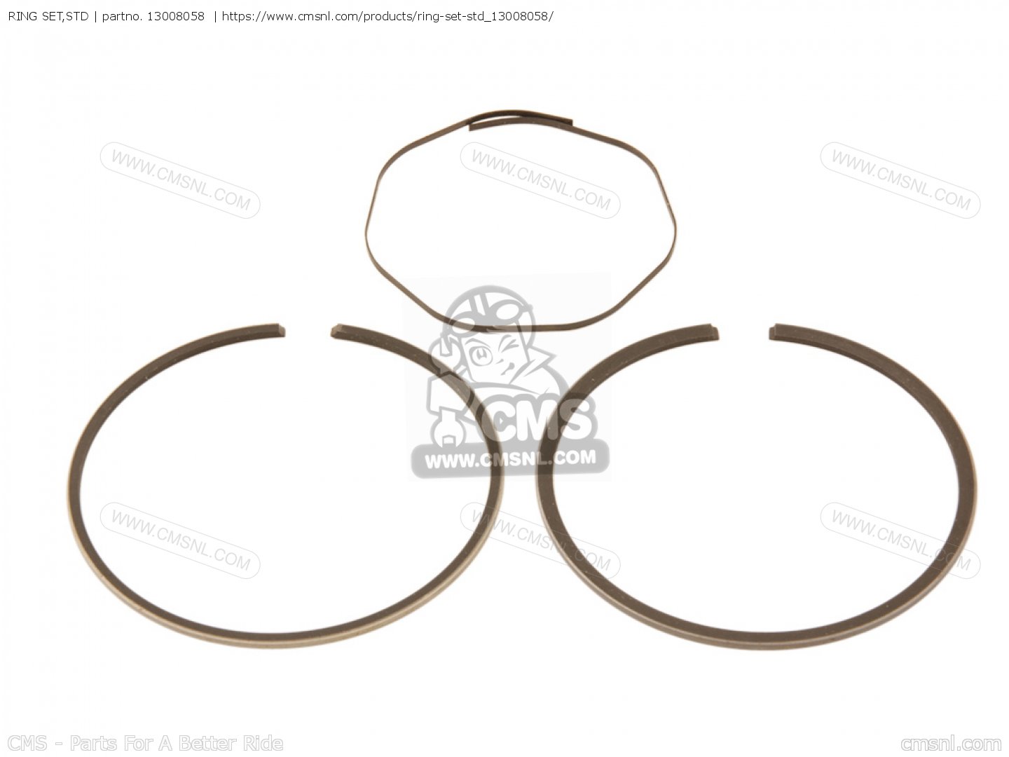 13008058: RING-SET-PISTON,STD Kawasaki - buy the 13008-058 at CMSNL