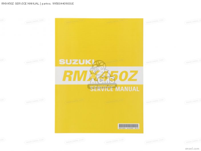 Suzuki RMX450Z SERVICE MANUAL 995004409001E