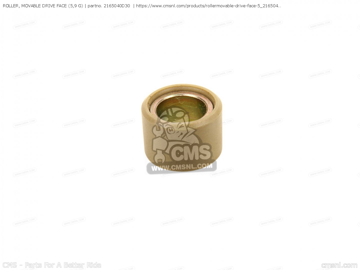 ROLLER, MOVABLE DRIVE FACE (5,9 G) for AY50 1997 (V) order at CMSNL