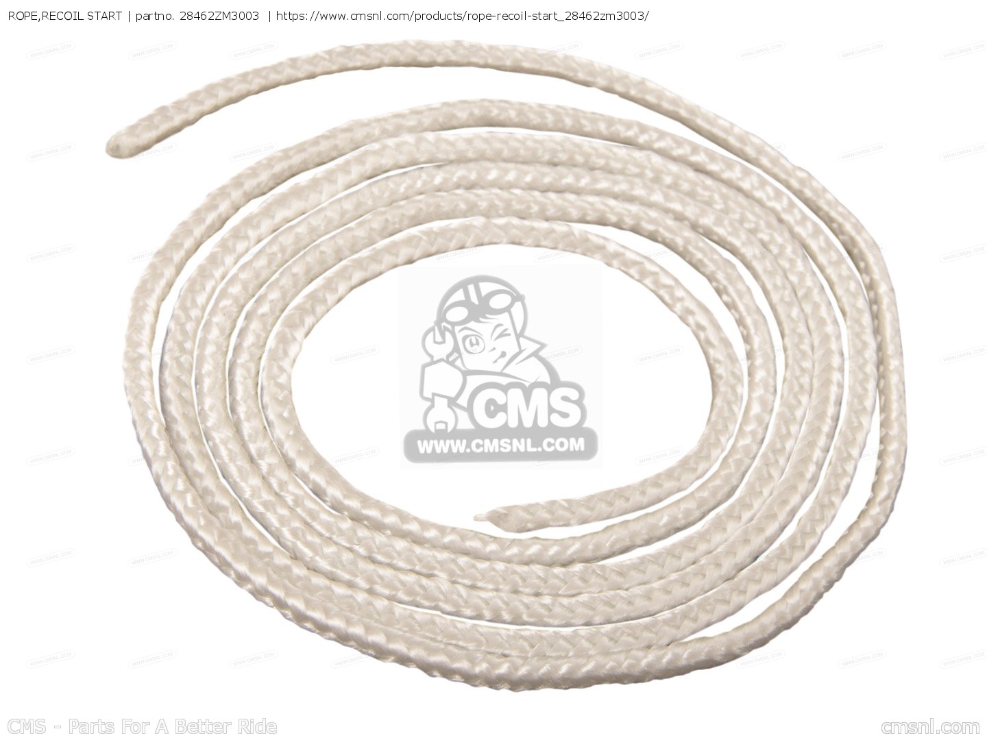 28462ZM3003: ROPE,RECOIL START Honda - buy the 28462-ZM3-003 at CMSNL