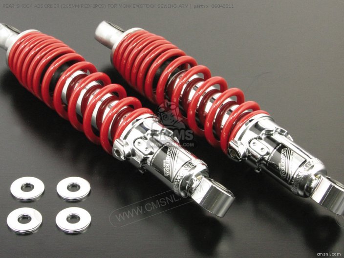 Rr Shock Absorber (265mm/red/2pcs) For Monkey(stock Sewing Arm photo