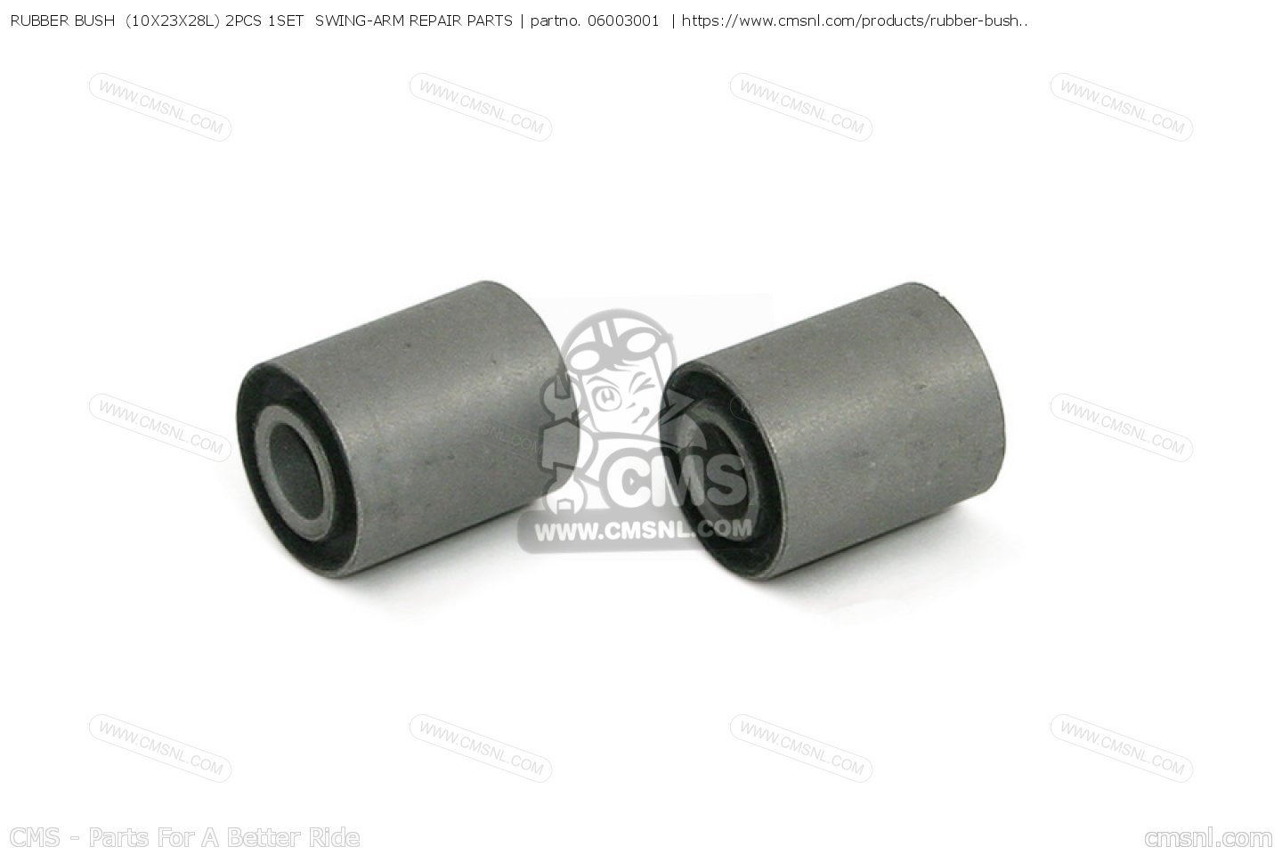 06003001 Rubber Bush (10x23x28l) 2pcs 1set Swingarm Repair Parts Takegawa buy the 06003001