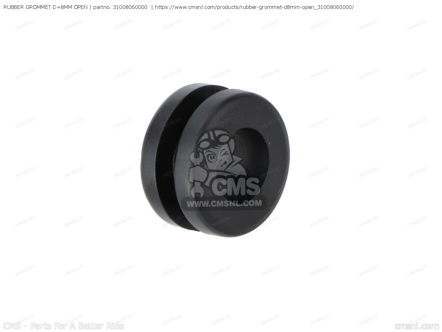 RUBBER GROMMET D=8MM OPEN for KTM - order at CMSNL