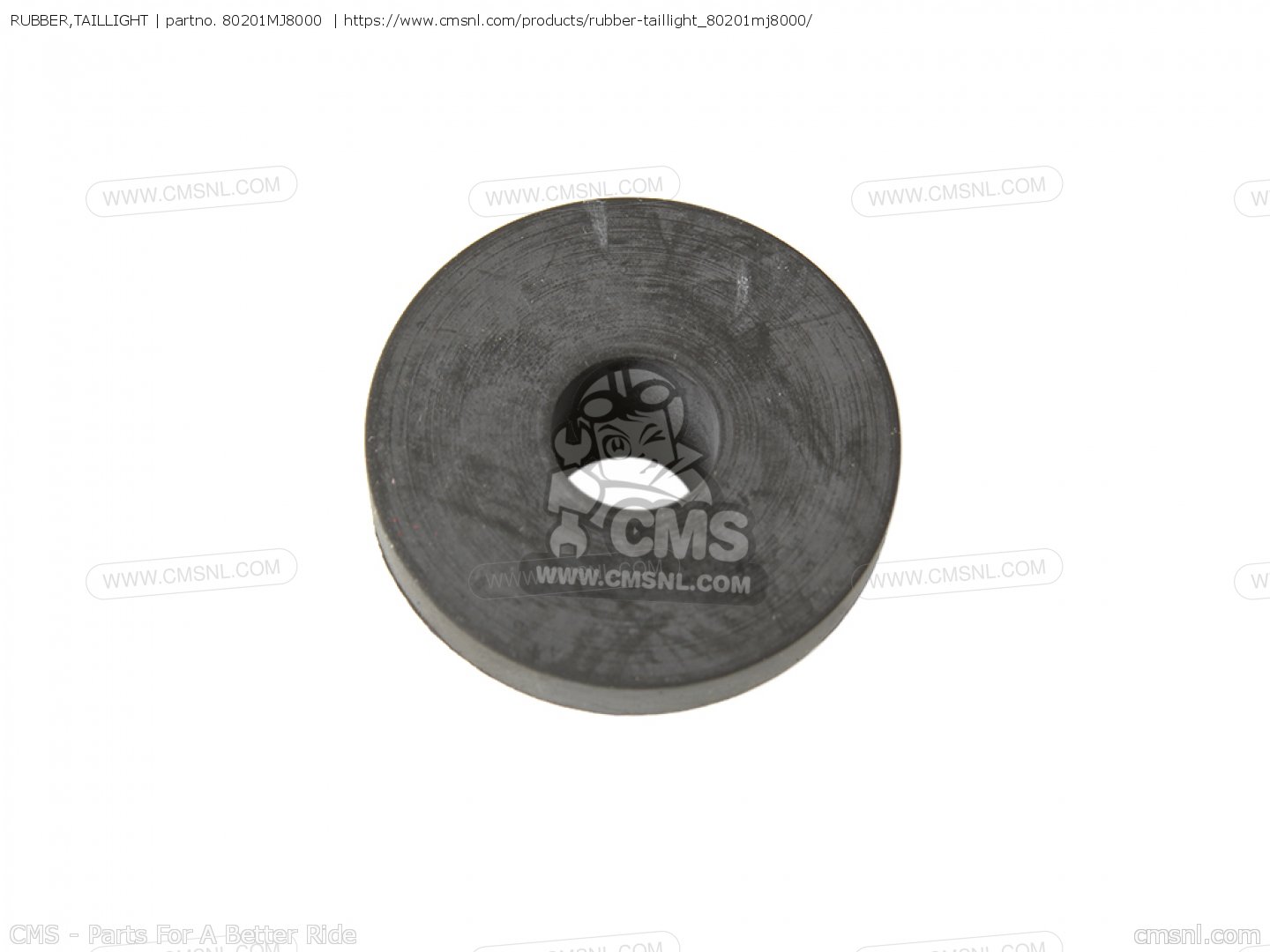 80201MJ8000: RUBBER,TAILLIGHT Honda - buy the 80201-MJ8-000 at CMSNL