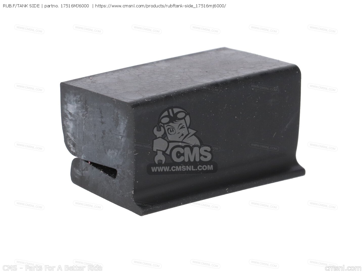 17516MJ6000: RUB.F/TANK SIDE Honda - buy the 17516-MJ6-000