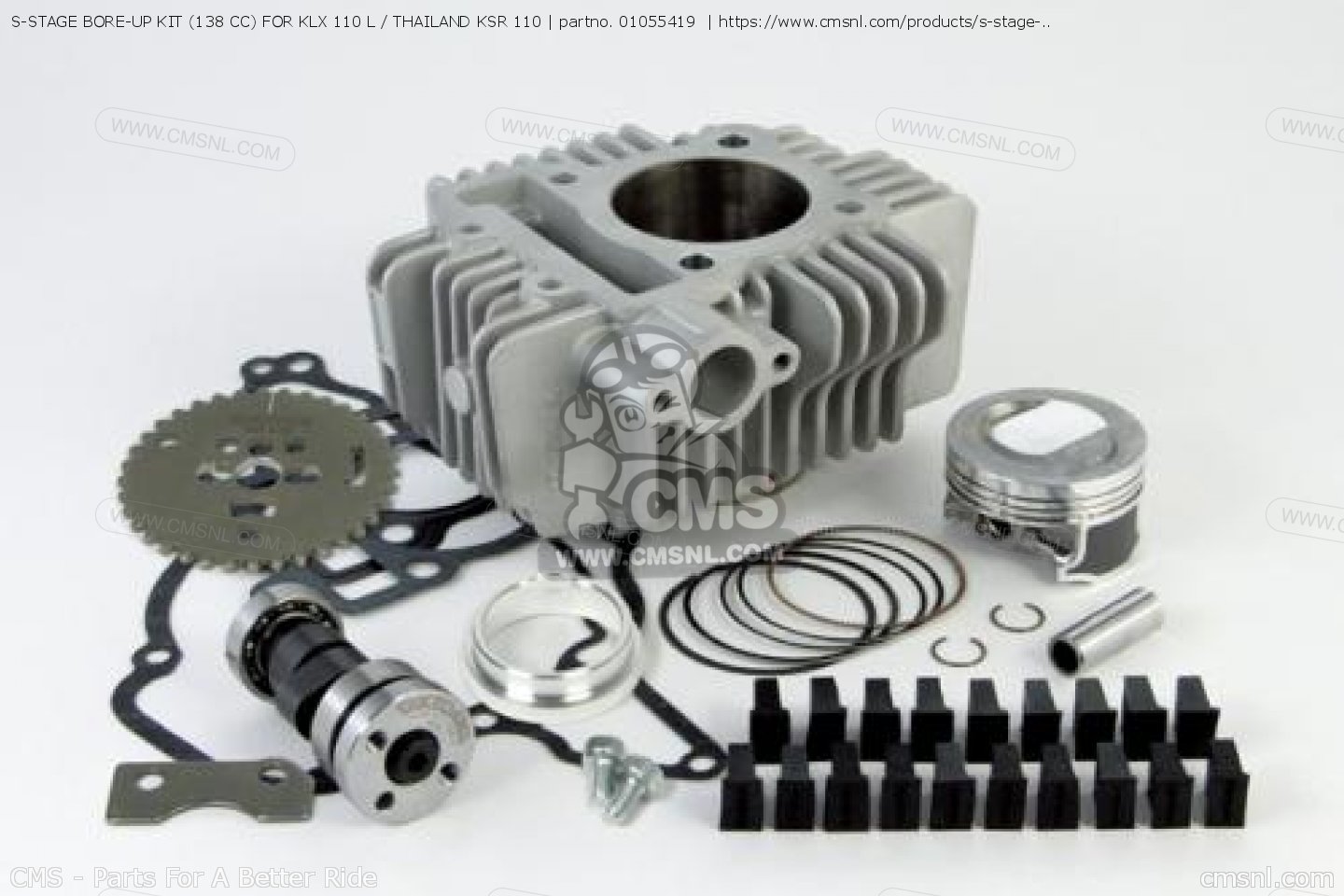 01055419 Sstage Boreup Kit (138 Cc) For Klx 110 L / Thailand Ksr 110