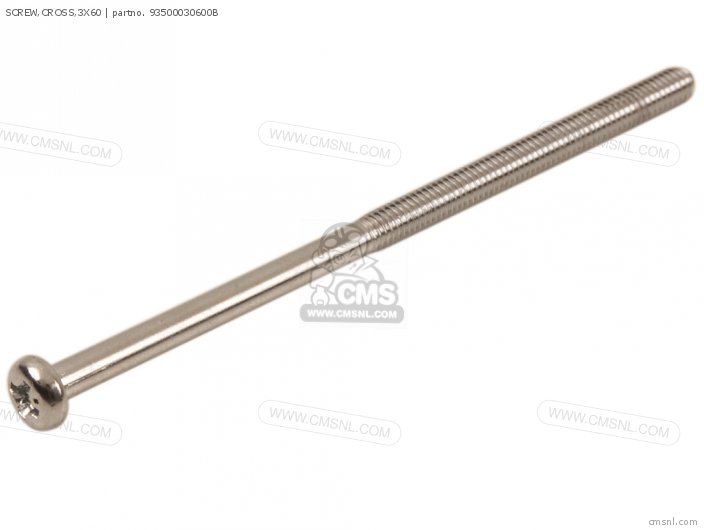 Honda SCREW,CROSS,3X60 93500030600B Honda SCREW,CROSS,3X60 93500030600B