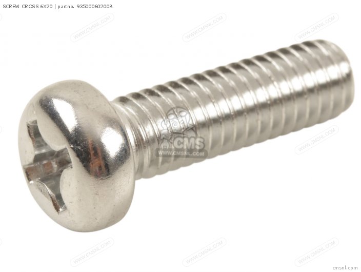Honda SCREW CROSS 6X20 93500060200B Honda SCREW CROSS 6X20 93500060200B