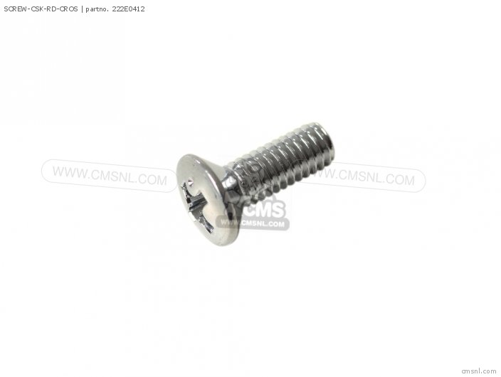 Kawasaki SCREW-CSK-RD-CROS 222E0412 Kawasaki SCREW-CSK-RD-CROS 222E0412