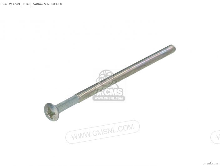 Honda SCREW,OVAL,3X60 9370003060 Honda SCREW,OVAL,3X60 9370003060