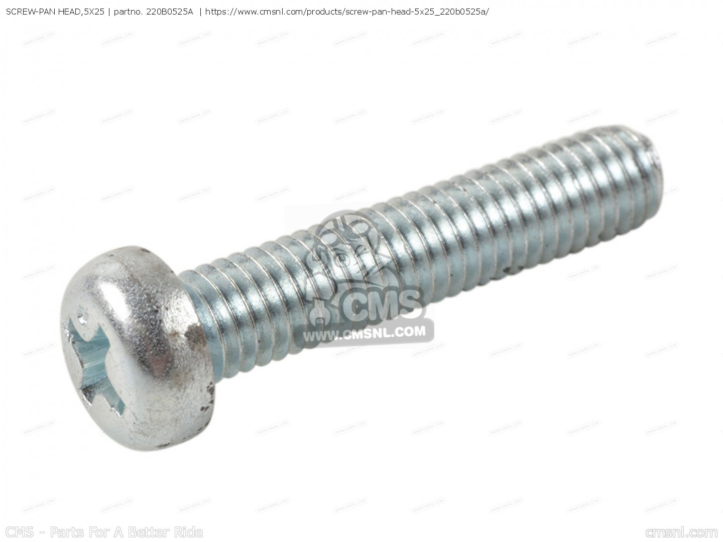 220B0525A: Screw-pan Head,5x25 Kawasaki - buy the 220B0525A at CMSNL