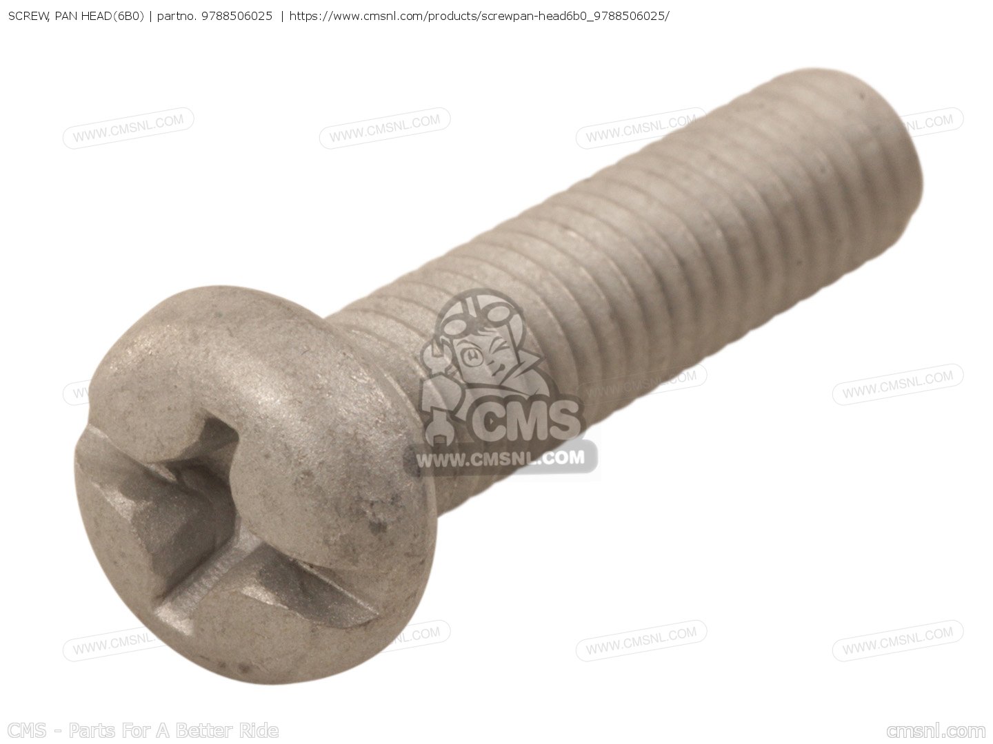 9788506025: SCREW, PAN HEAD(6B0) Yamaha - buy the 97885-06025-00 at CMSNL