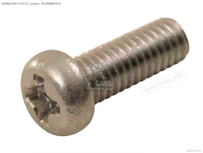 Honda SCREW,PAN.3.5X10 91256MBN671