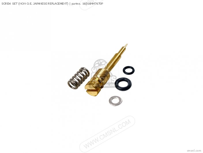 Honda SCREW SET (NON O.E. JAPANESE REPLACEMENT) 16016HM7670P