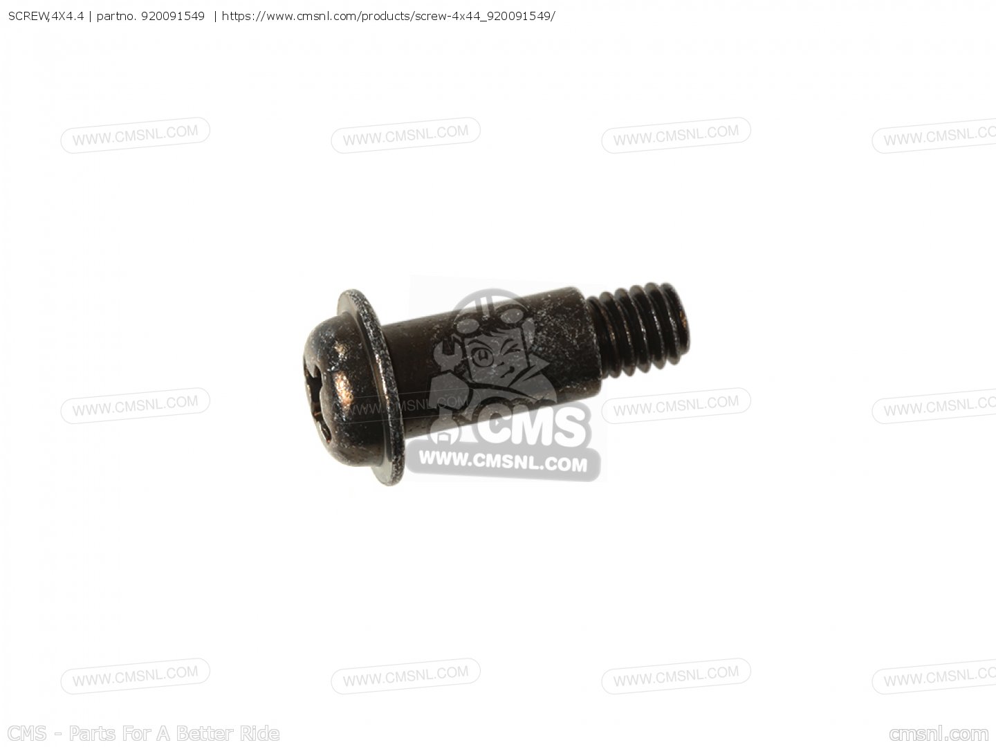 920091549: SCREW,4X4.4 Kawasaki - buy the 92009-1549 at CMSNL