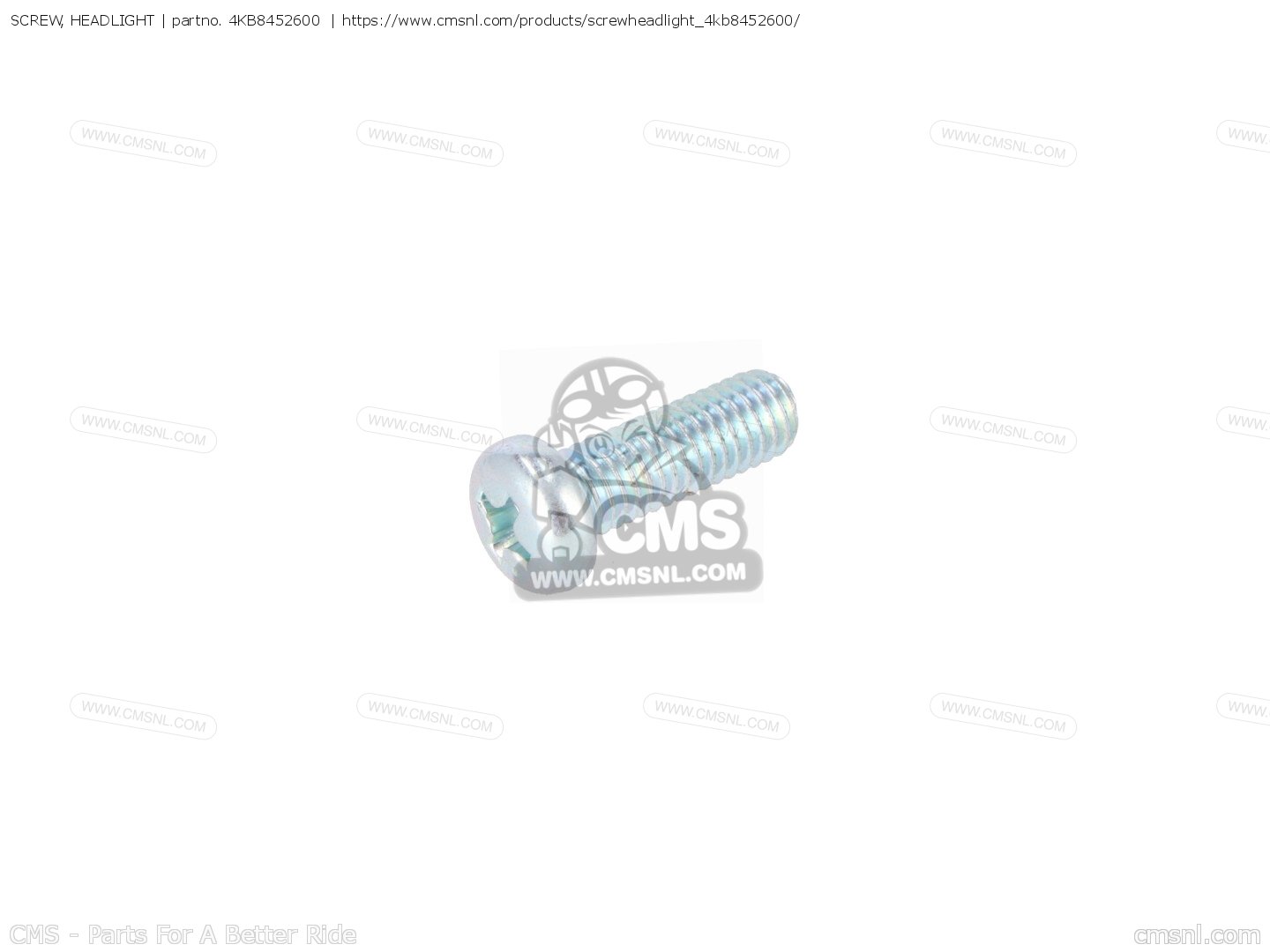 SCREW, HEADLIGHT for YFZ350N 2001 USA order at CMSNL