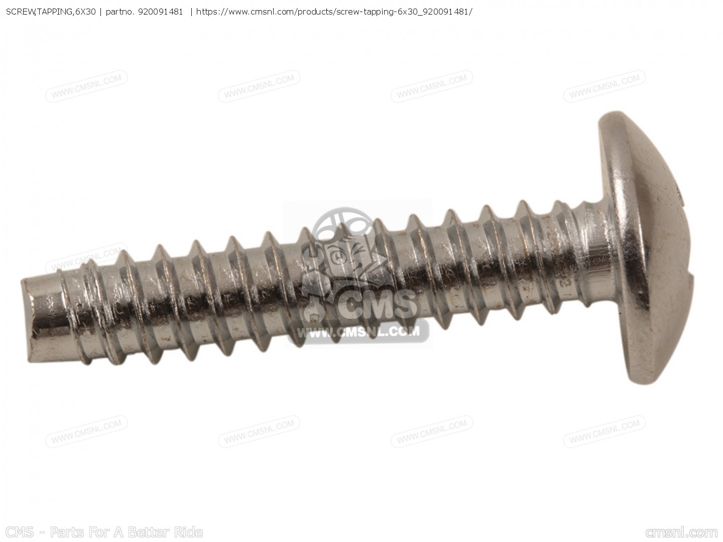 920091481: Screw,tapping,6x30 Kawasaki - buy the 92009-1481 at CMSNL