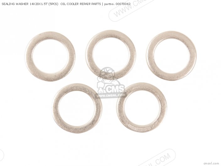 Takegawa SEALING WASHER 14X20X1.5T (5PCS)  OIL COOLER REPAIR PARTS 00070042