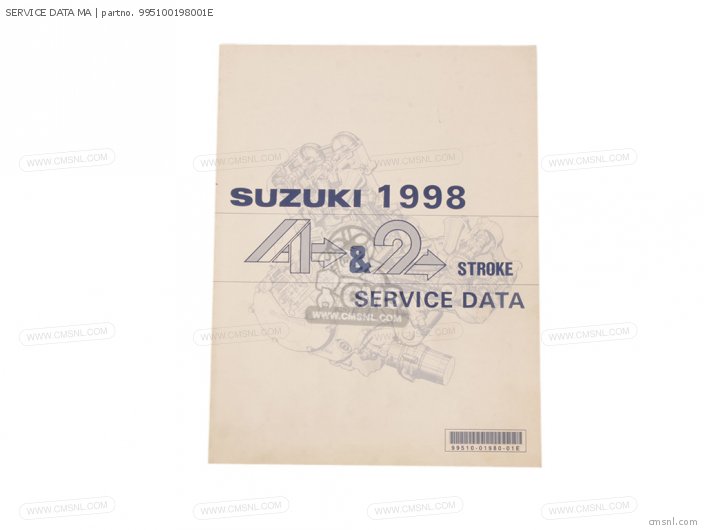 Suzuki SERVICE DATA MA 995100198001E
