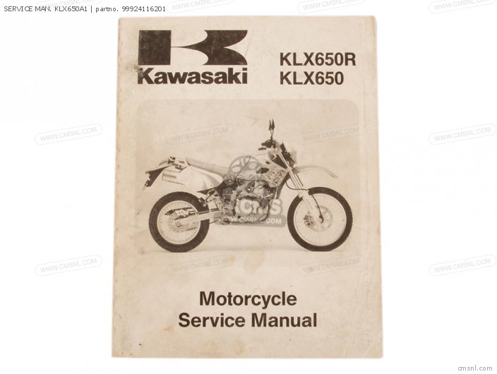 Kawasaki SERVICE MAN. KLX650A1 99924116201