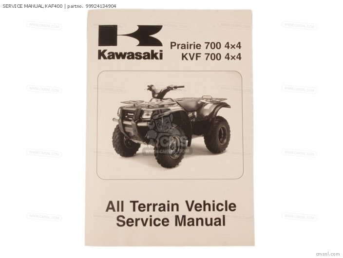 Kawasaki SERVICE MANUAL,KAF400 99924134904