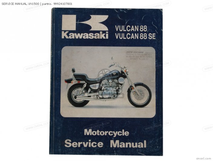 Kawasaki SERVICE MANUAL,VN1500 99924107801