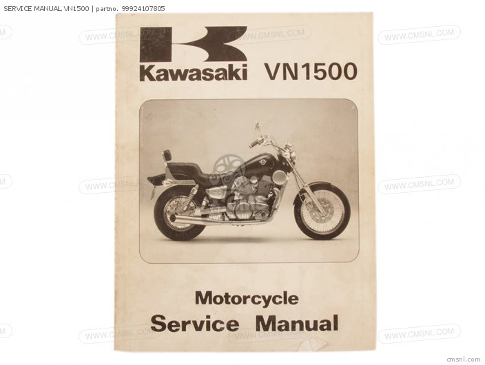 Kawasaki SERVICE MANUAL,VN1500 99924107805