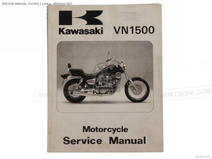 Kawasaki SERVICE MANUAL,VN1500 99924107807