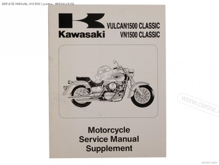 Kawasaki SERVICE MANUAL,VN1500 99924119151