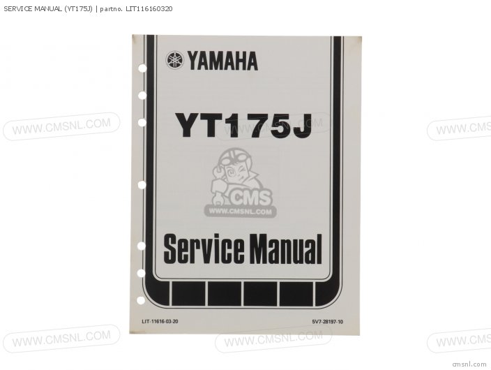 Yamaha SERVICE MANUAL (YT175J) LIT116160320