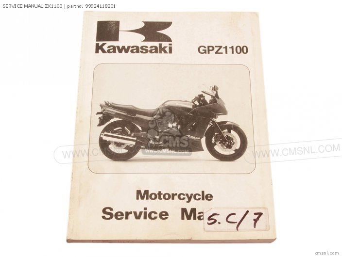 Kawasaki SERVICE MANUAL ZX1100 99924118201