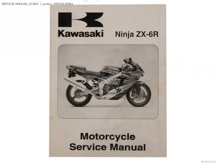 Kawasaki SERVICE MANUAL,ZX600- 99924125401