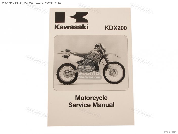 Service Manual, Kdx200 photo