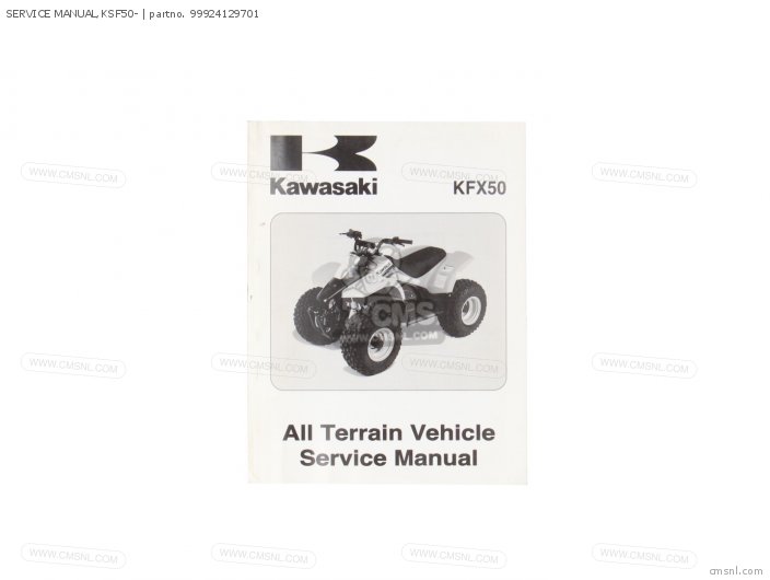 Service Manual, Ksf50- photo