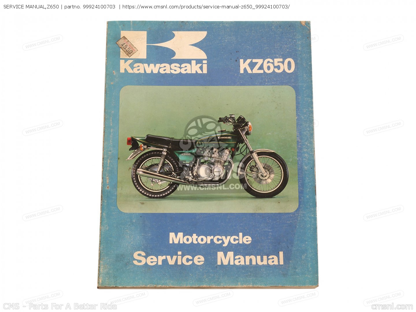 99924100703: Service Manual,z650 Kawasaki - buy the 99924-1007-03 at CMSNL