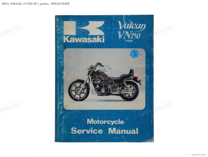 Kawasaki SERV, MANUAL VN750-A5 99924105405