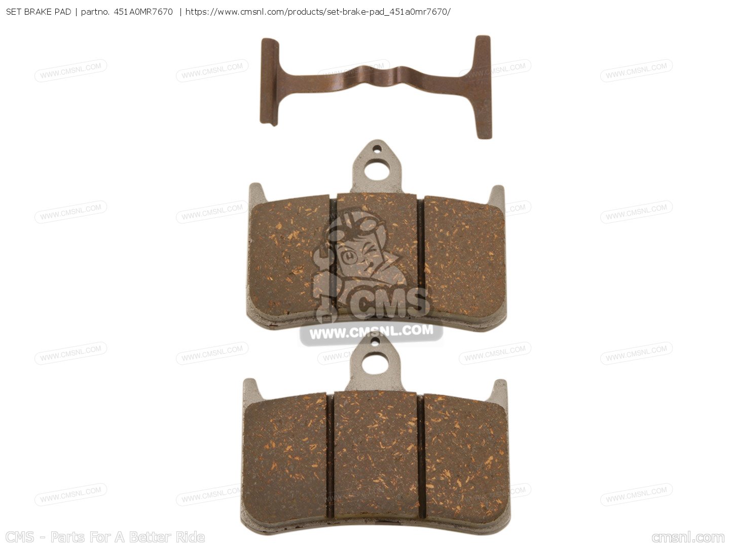 451A0MR7670 Set Brake Pad Honda buy the 451A0MR7670 at CMSNL