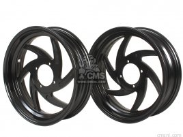 SET COMP, WHEEL 12 INCH 2.75F 3.50R TUBELESS (BLACK) SET COMP, WHEEL 12 INCH 2.75F 3.50R TUBELESS (BLACK)