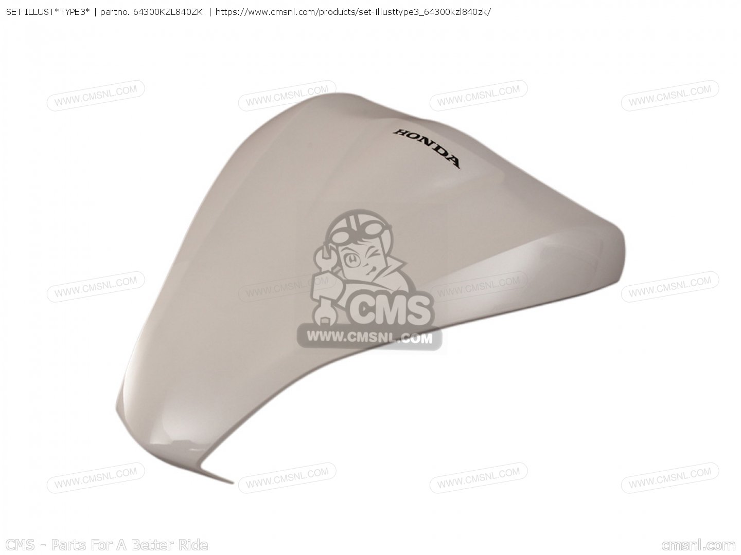64300KZL840ZK: SET ILLUST*TYPE3* Honda - buy the 64300-KZL-840ZK