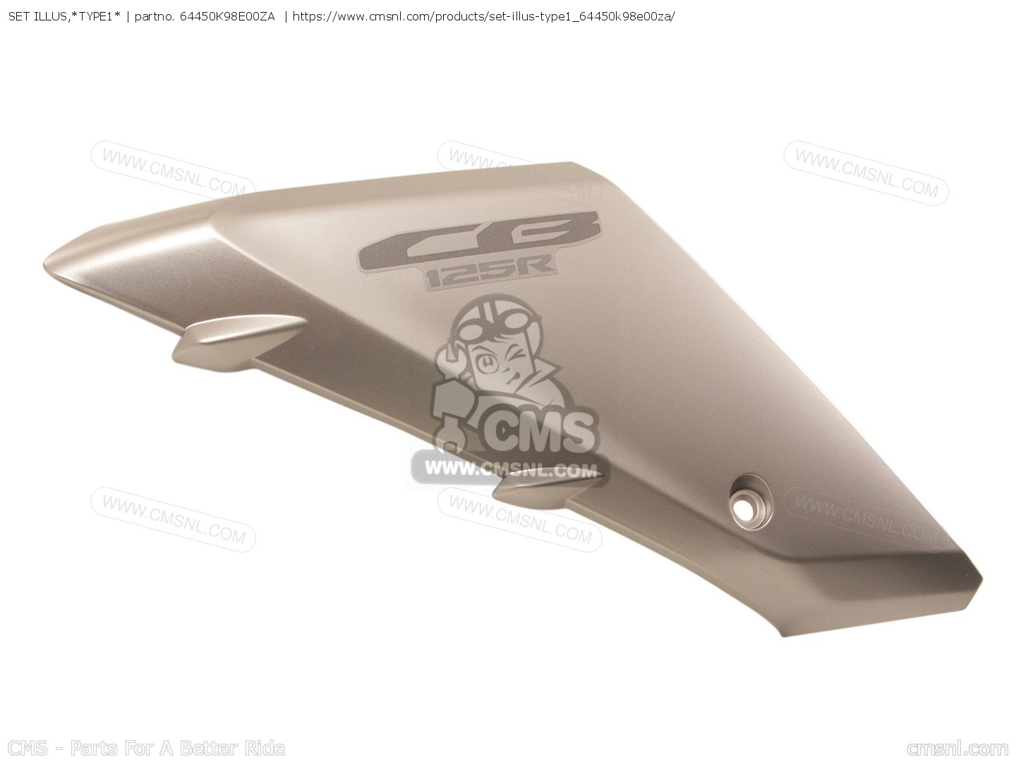 64450K98E00ZA: SET ILLUS,*TYPE1* Honda - buy the 64450-K98-E00ZA