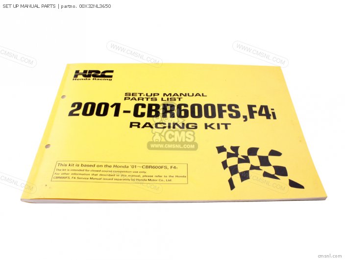 Honda SET UP MANUAL PARTS 00X32NL3650