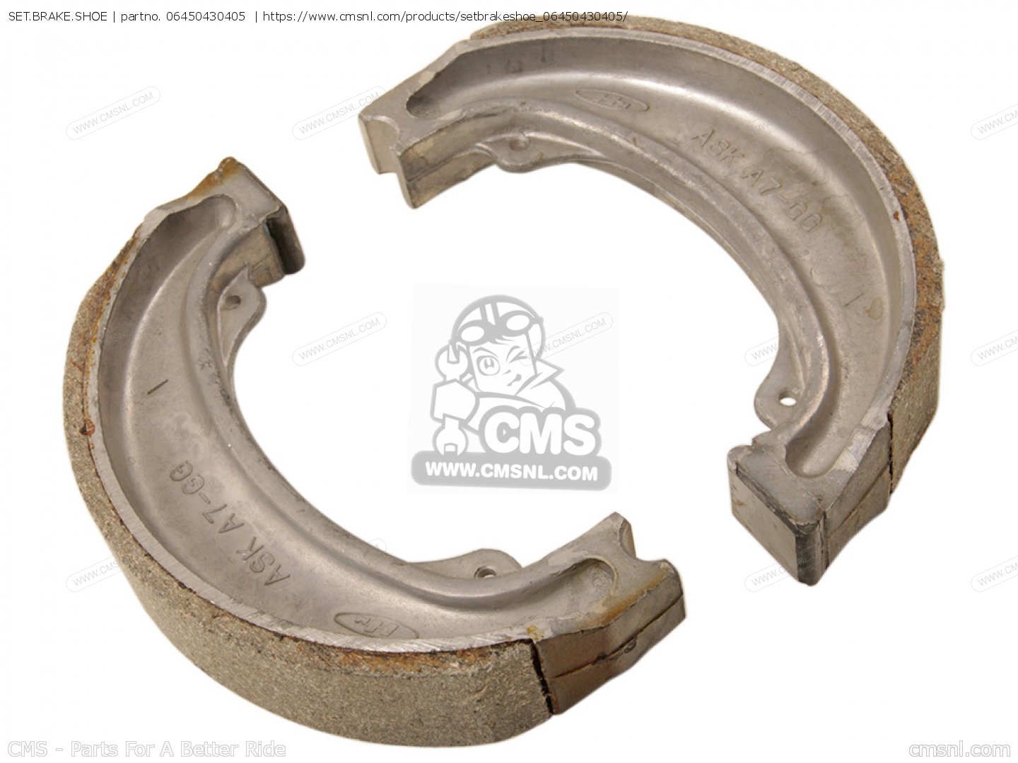 06450430405 Set.brake.shoe Honda buy the 06450430405 at CMSNL