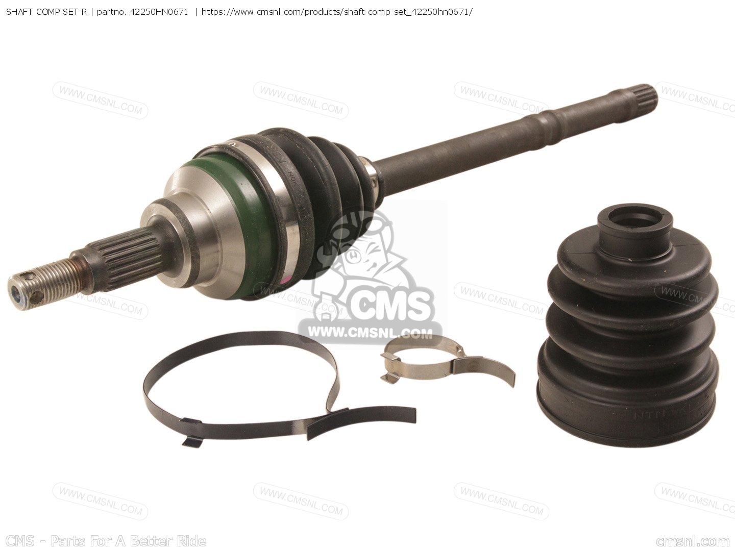 42250HN0671: SHAFT COMP SET R Honda - buy the 42250-HN0-671 at CMSNL