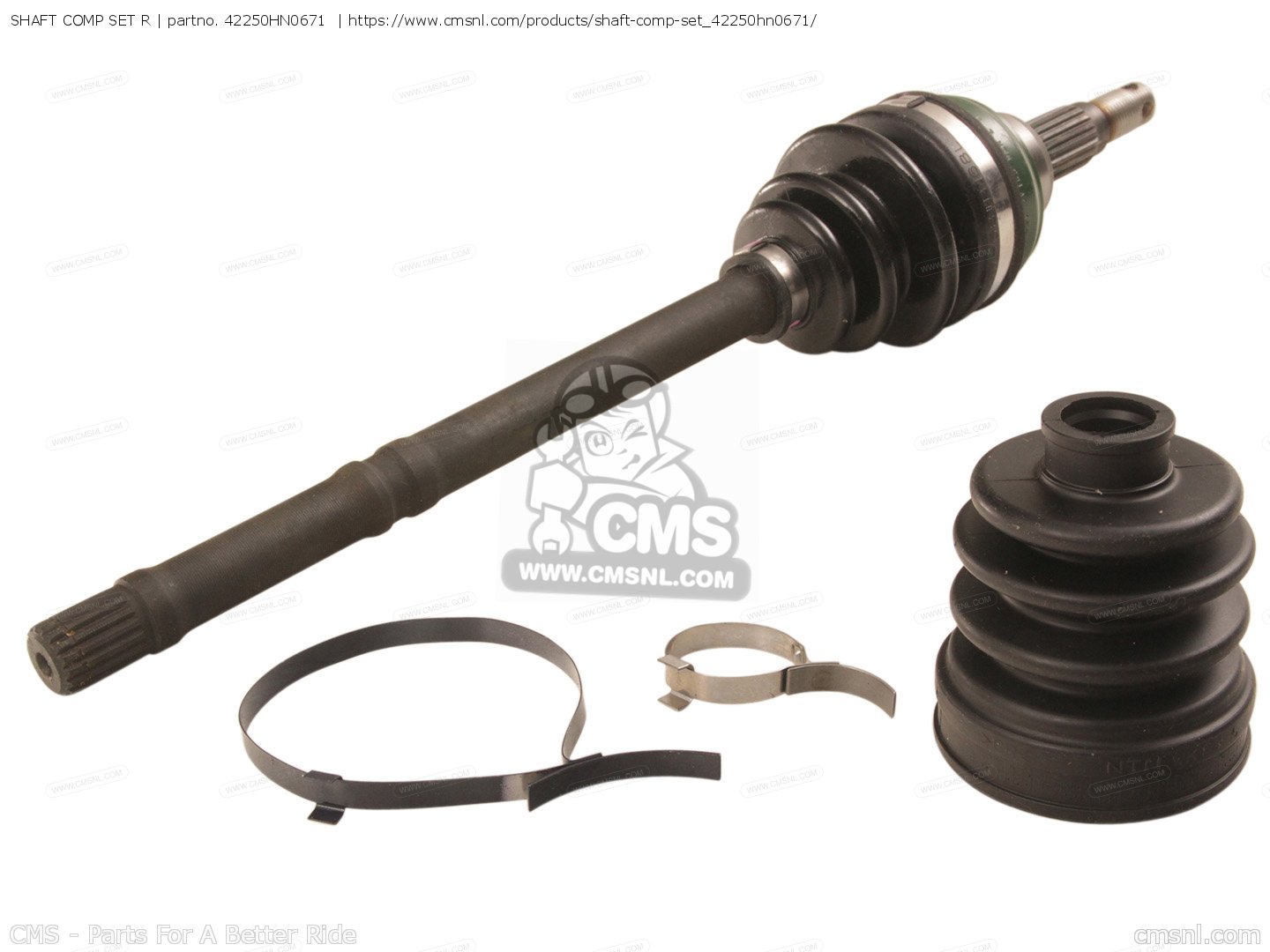 42250HN0671: Shaft Comp Set R Honda - buy the 42250-HN0-671 at CMSNL