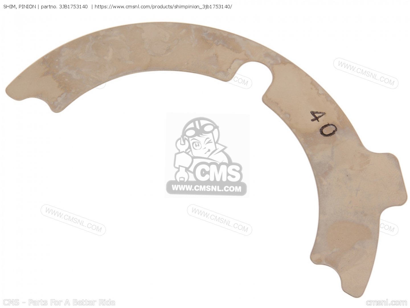 SHIM, PINION for XJ700XC MAXIM 1986 (G) CALIFORNIA order at CMSNL
