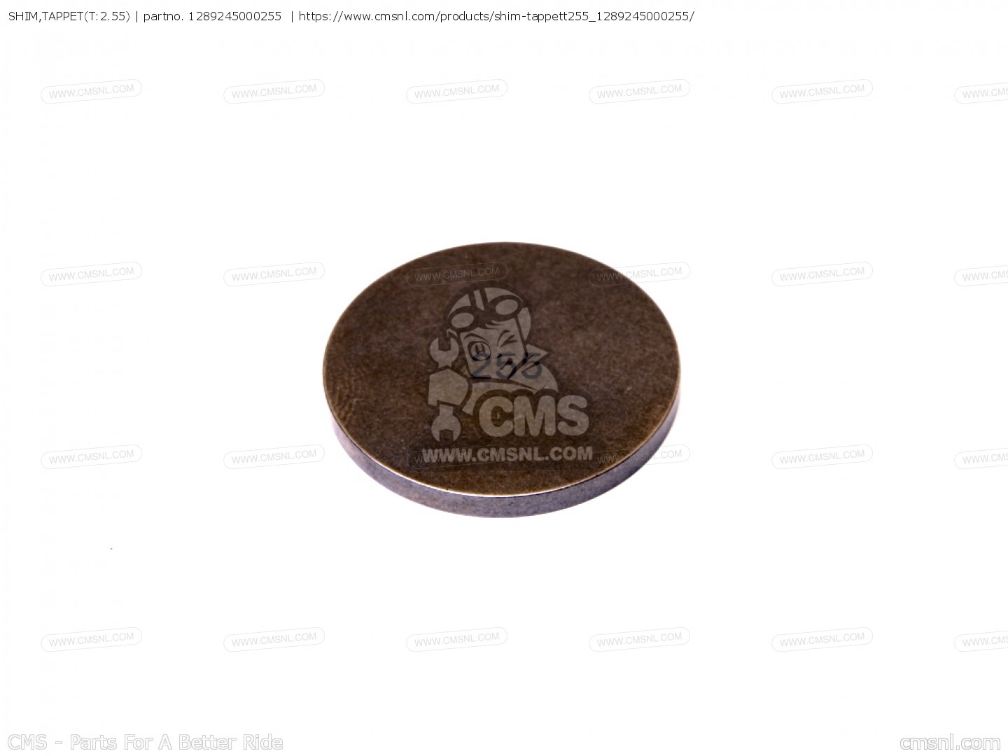 1289245000255 Shim,tappet(t2.55) Suzuki buy the 1289245000255 at